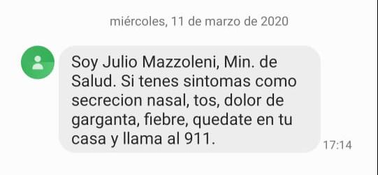 Combatir al coronavirus hasta por mensajes de texto