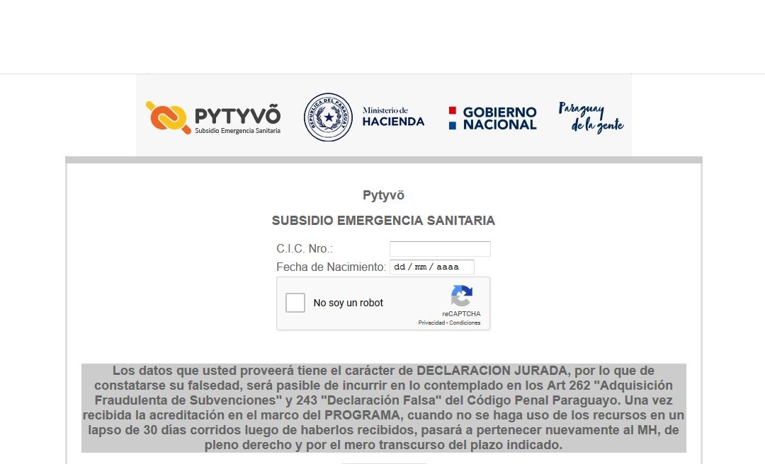 Continúan las inscripciones para el programa de ayuda Pytyvõ