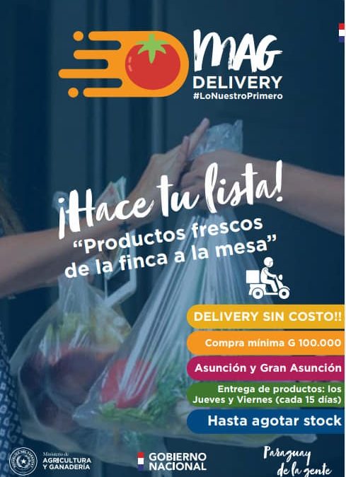 MAG realizará delivery de productores organizados desde este jueves