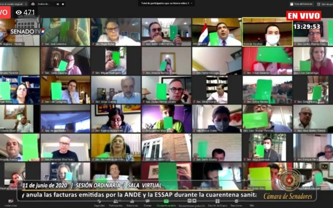 Senadores aprueban anular facturas de ANDE y ESSAP generadas durante la pandemia