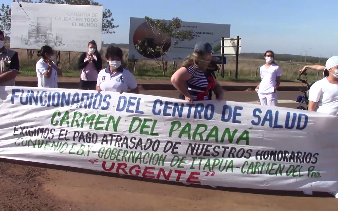 Personal de blanco de Itapúa se manifiesta por falta de pago de salarios