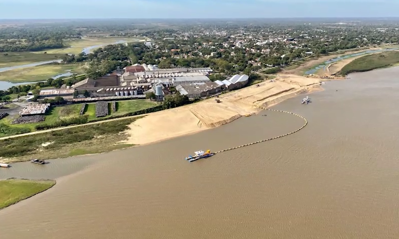 Inició refulado para la defensa costera de Pilar