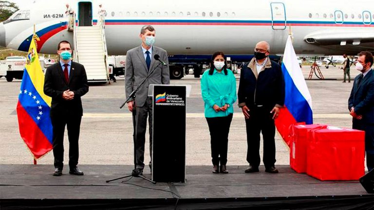 El primer lote de la Sputnik V, vacuna rusa contra la Covid-19, llegó a Venezuela