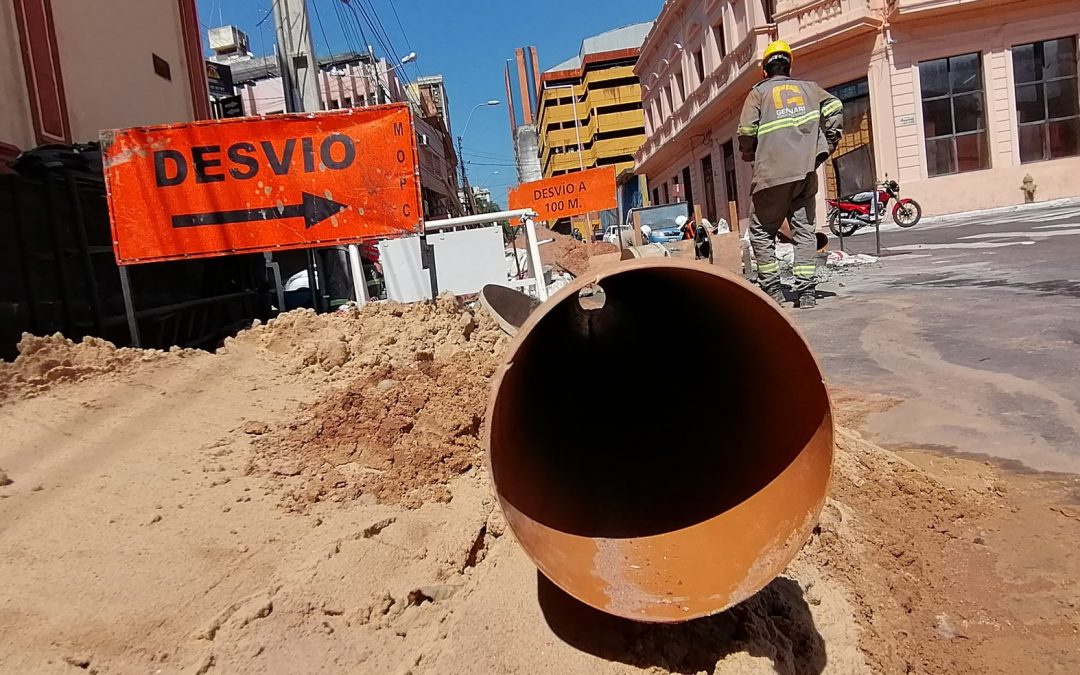 Prosiguen trabajos en la red cloacal de Asunción