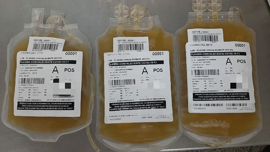 Terapia con plasma disminuye riesgo de internación en UTI