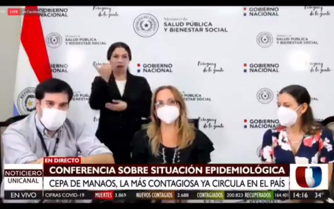 Confirman que variante brasileña circula en varios puntos del país
