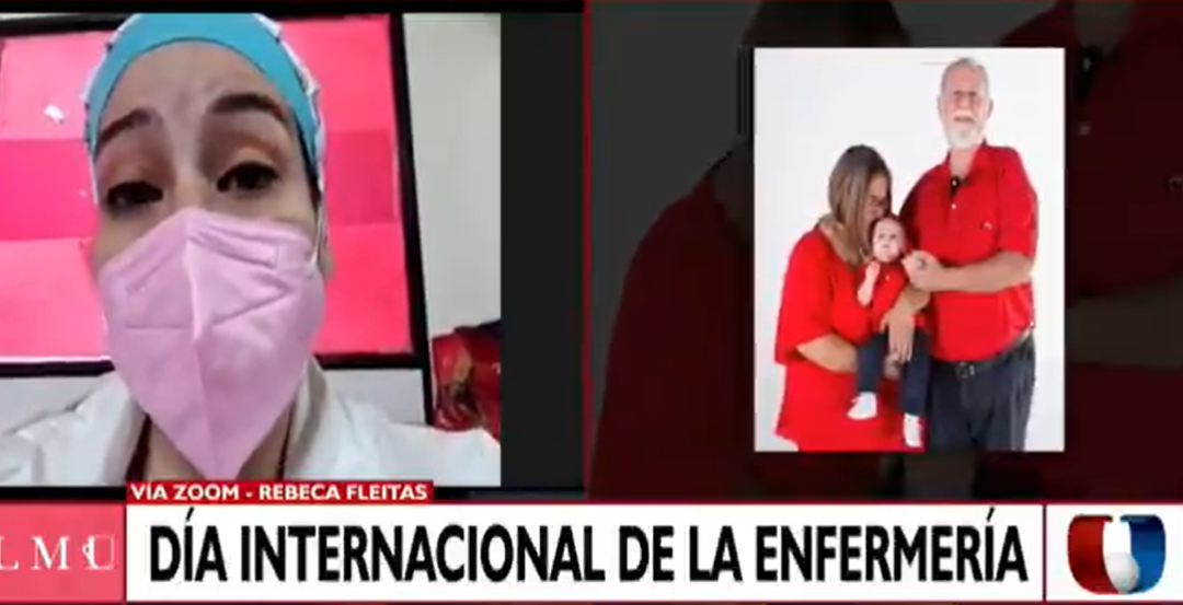Enfermera festeja su día con tristeza, tras haber perdido a sus padres por el Covid-19