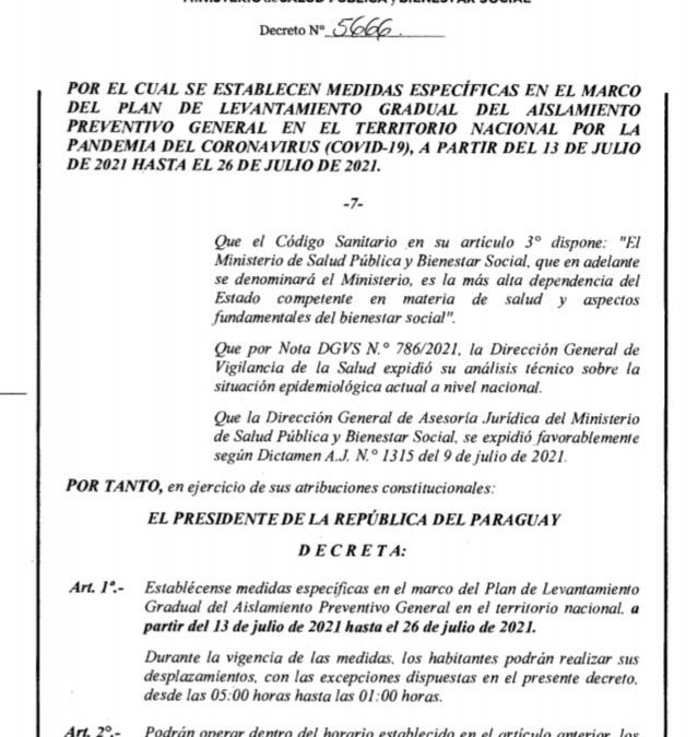Amplían horarios y aforos dentro del proceso de flexibilización gradual