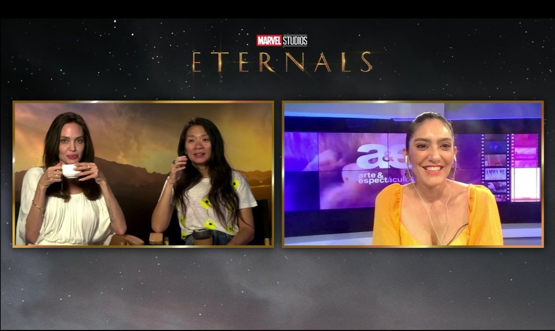 Eternals: Lu Sapena conversó con Angelina Jolie y Chloé Zhao