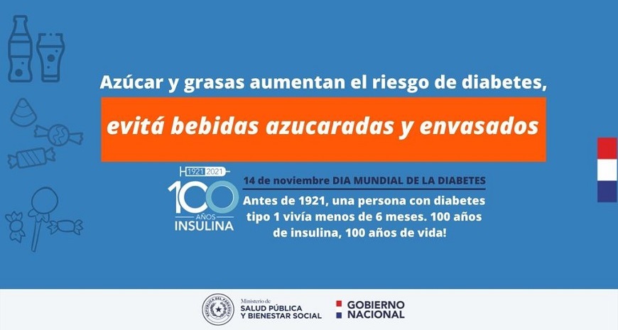 Salud aconseja evitar azúcares y alimentos procesados, por la ‘Semana de la diabetes’