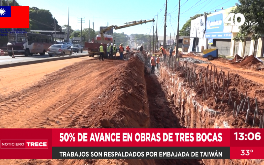 Cruce vial de Tres Bocas alcanzó un avance del 50%