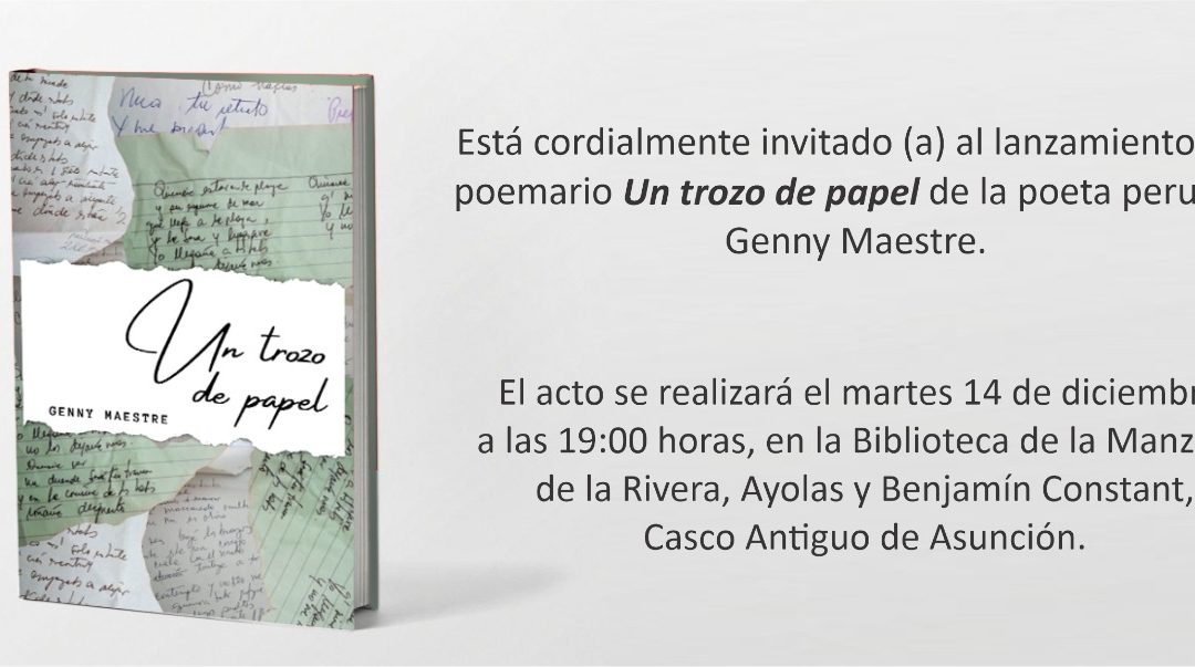 Escritora peruana presentará su libro de poemas en la Manzana de la Rivera