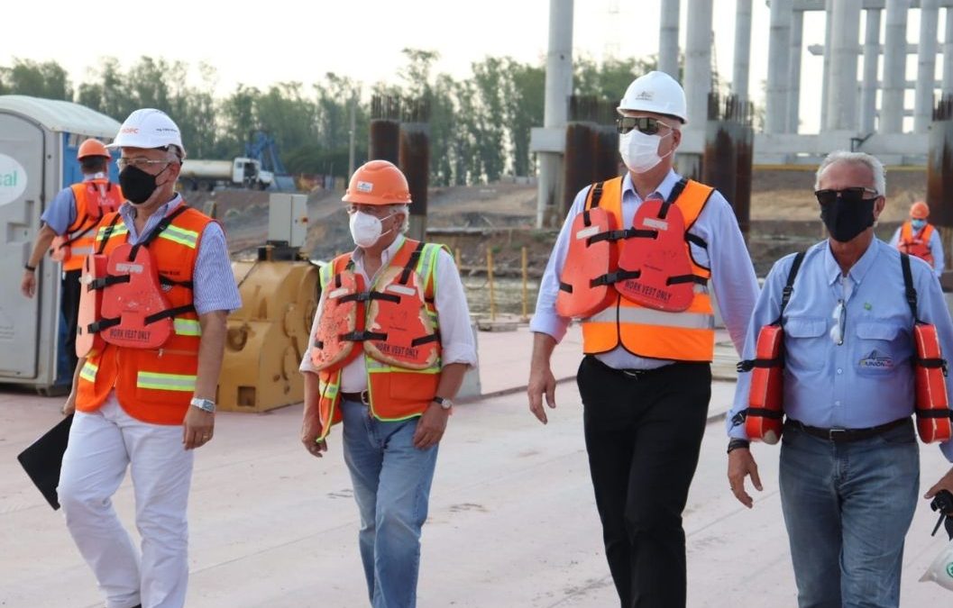 43% de avance en obras del futuro puente Héroes del Chaco