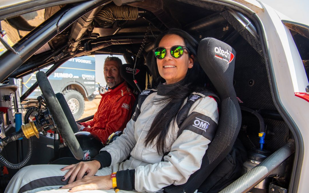 Lafarja volvió al país tras finalizar el rally más difícil del mundo