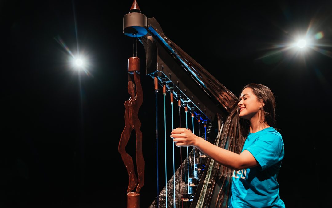 Orquesta estrenó arpa paraguaya con “cuerdas de agua”