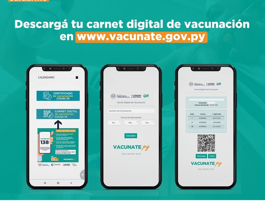Si ya te vacunaste, podes acceder al carnet digital de vacunación anticovid-19