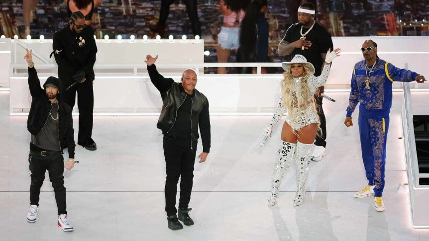 ¡Al ritmo del hip hop! así se vivió el entretiempo del Super Bowl 2022