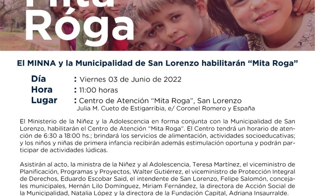 Niños de primera infancia recibirán asistencia en nuevo centro del MINNA en San Lorenzo