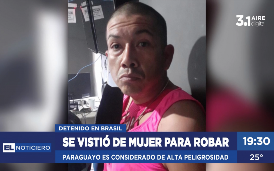 Paraguayo detenido en Brasil tras intentar robar una moto vestido de mujer