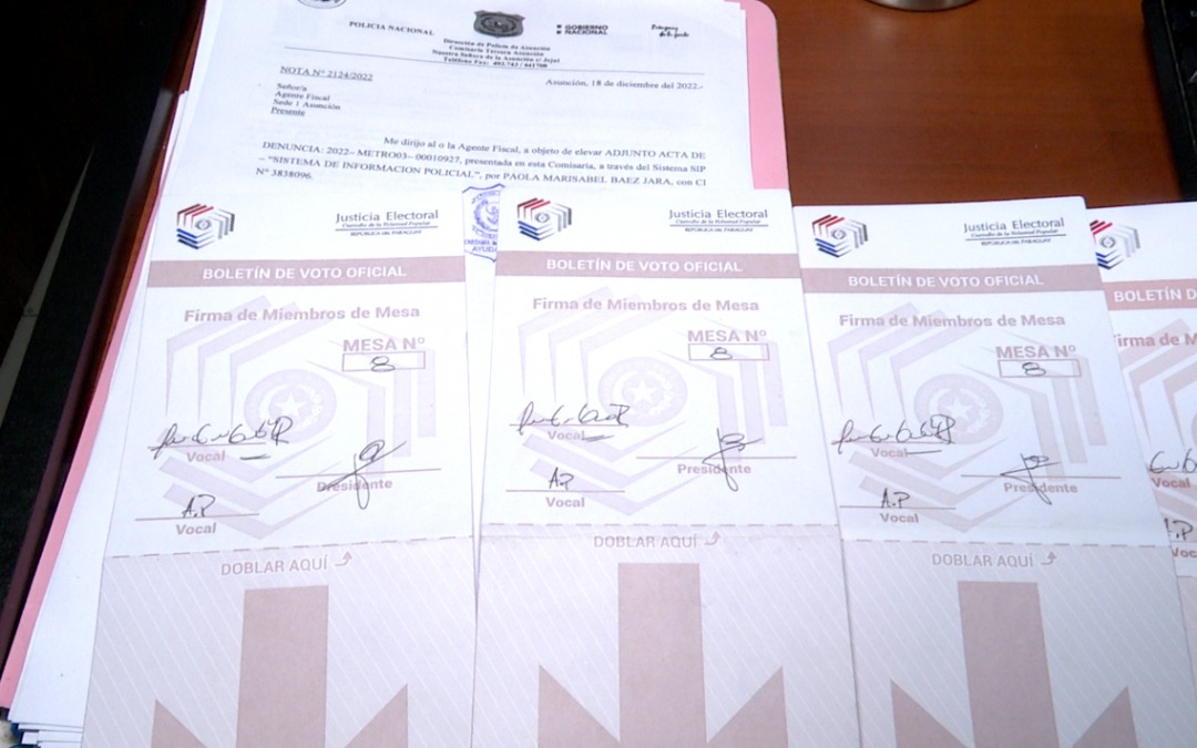 Presunto delito electoral: Arrestan en Asunción a un joven con nueve papeletas firmadas