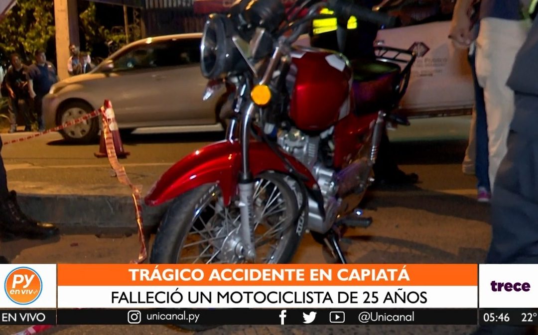 Capiatá: motociclista muere tras chocar contra un automóvil