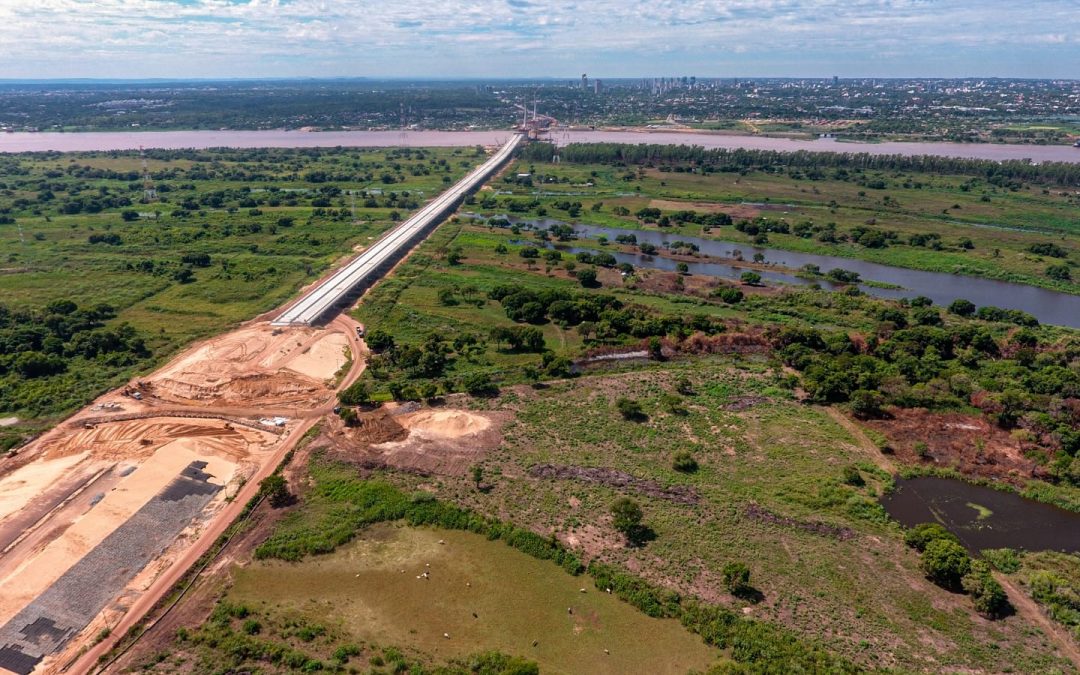 Reportan 85% de avance en obras del puente Héroes del Chaco
