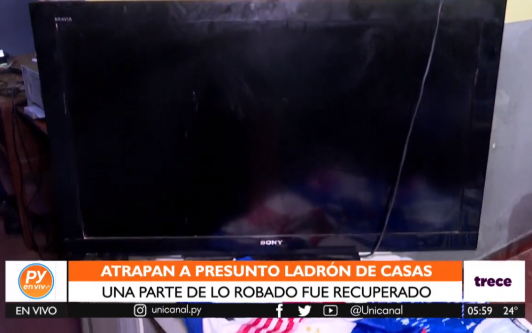 Detienen a un ladrón de casas en Limpio
