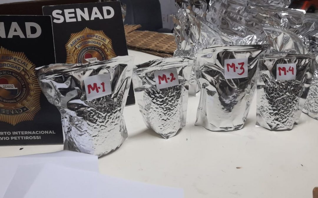 Incautan más de 3 kilos de marihuana con alta concentración de THC proveniente de Miami