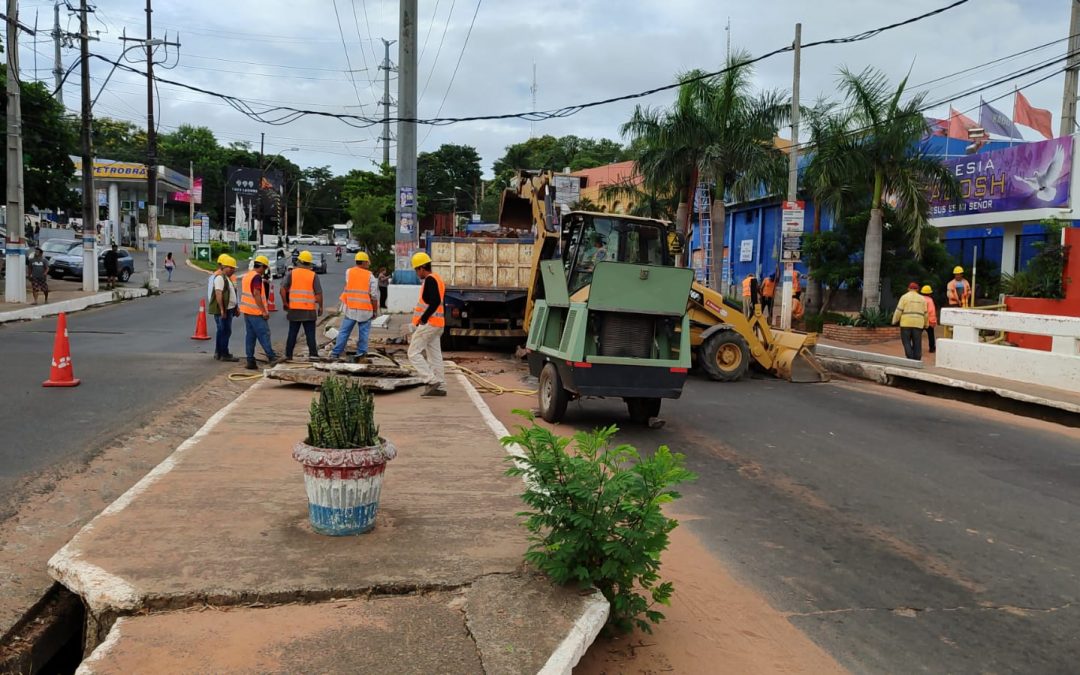 Clausuran por un mes la Av. Luis M. Argaña por obras en el puente de Lambaré