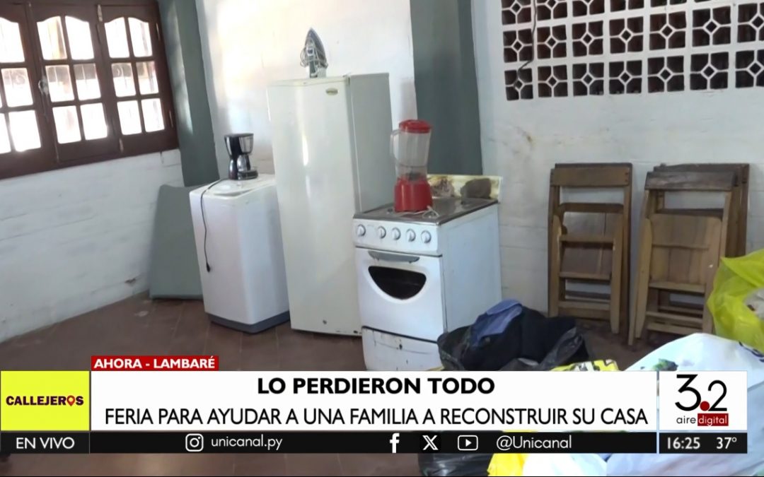 Invitan a feria solidaria para ayudar a una familia a reconstruir su casa