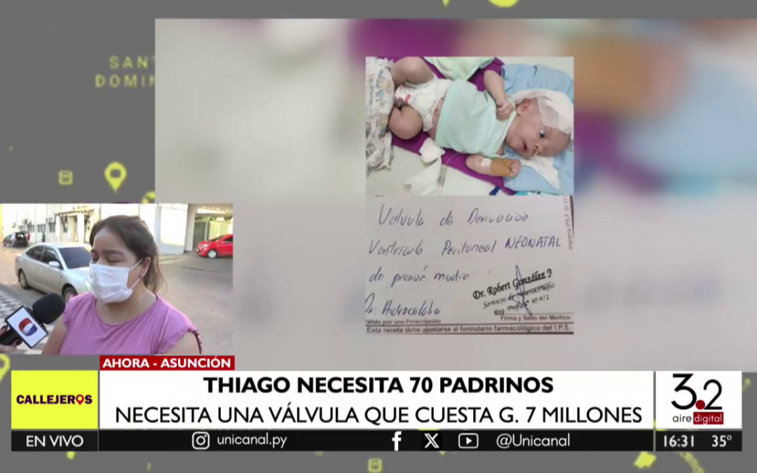 Pequeño padece de hidrocefalia congénita y necesita la ayuda de 70 padrinos