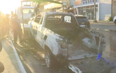 Vehículo se incendió sobre la avenida Eusebio Ayala