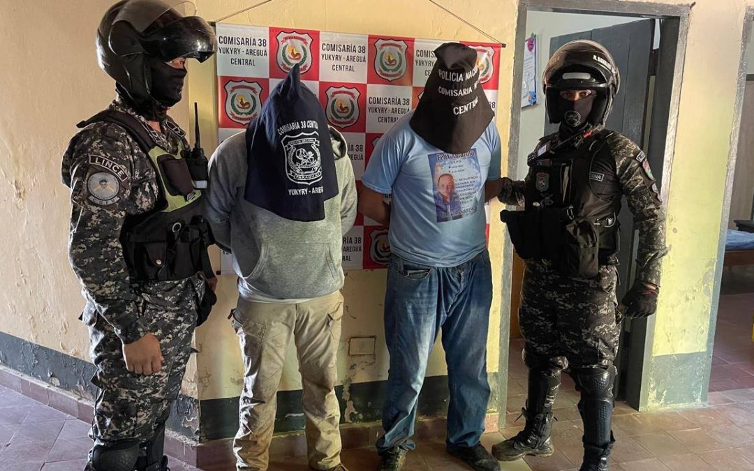 Caen dos presuntos delincuentes en Areguá