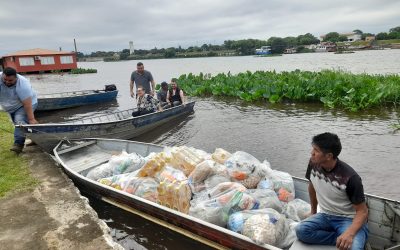 Familias de Carmelo Peralta reciben alimentos por parte del SEN