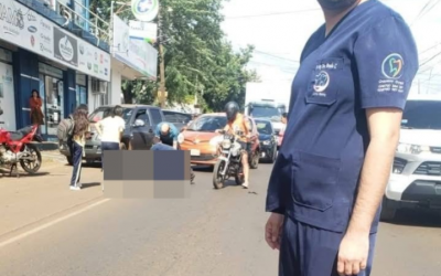 Tres niños fueron atropellados por una motocicleta en CDE