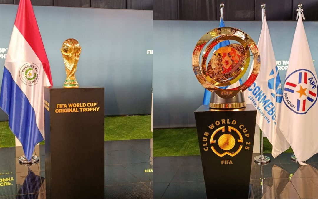 La Copa del Mundo y el trofeo del Mundial de Clubes son exhibidos en Asunción