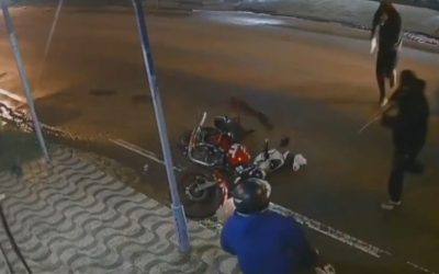 Delincuentes provocaron accidente para robar moto a asaditero