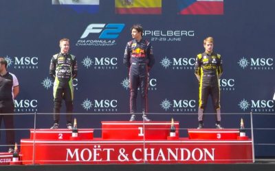 Orgullo guaraní: Duerksen culminó segundo en la sprint de la F2 en Austria