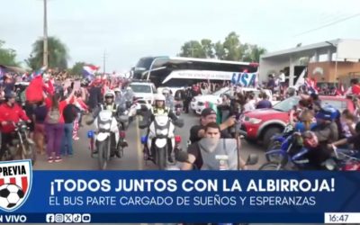 ¡El bus que traslada a la Albirroja ya partió rumbo al Defensores!
