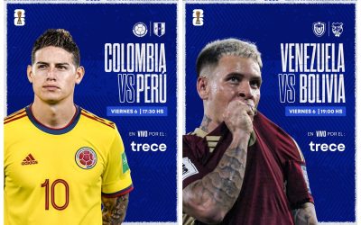 Eliminatorias: los duelos de Colombia vs. Perú y Venezuela vs. Bolivia por Trece