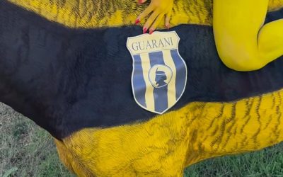 Modelo bajo investigación por haber pintado un caballo para sesión de fotos
