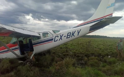 Itapúa: aeronave sustraída en Uruguay realizó un aterrizaje forzoso