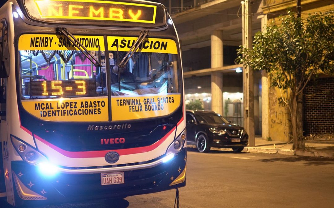 Desde septiembre, el servicio Búho conectará Asunción y Ñemby