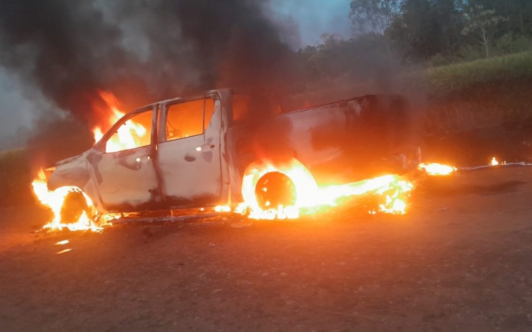 Cambyretá: hallan cuerpo calcinado tras incendio de una camioneta