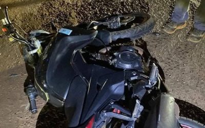 Chocó a un perro, cayó al asfalto y fue arrollado por una camioneta