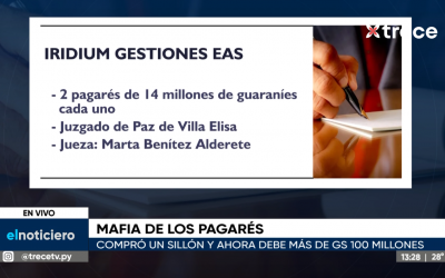 Mafia de los pagarés: compró un sillón y debe más de 100 millones de guaraníes