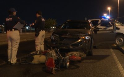 Dos motociclistas heridos tras aparatoso choque en la Costanera de Asunción