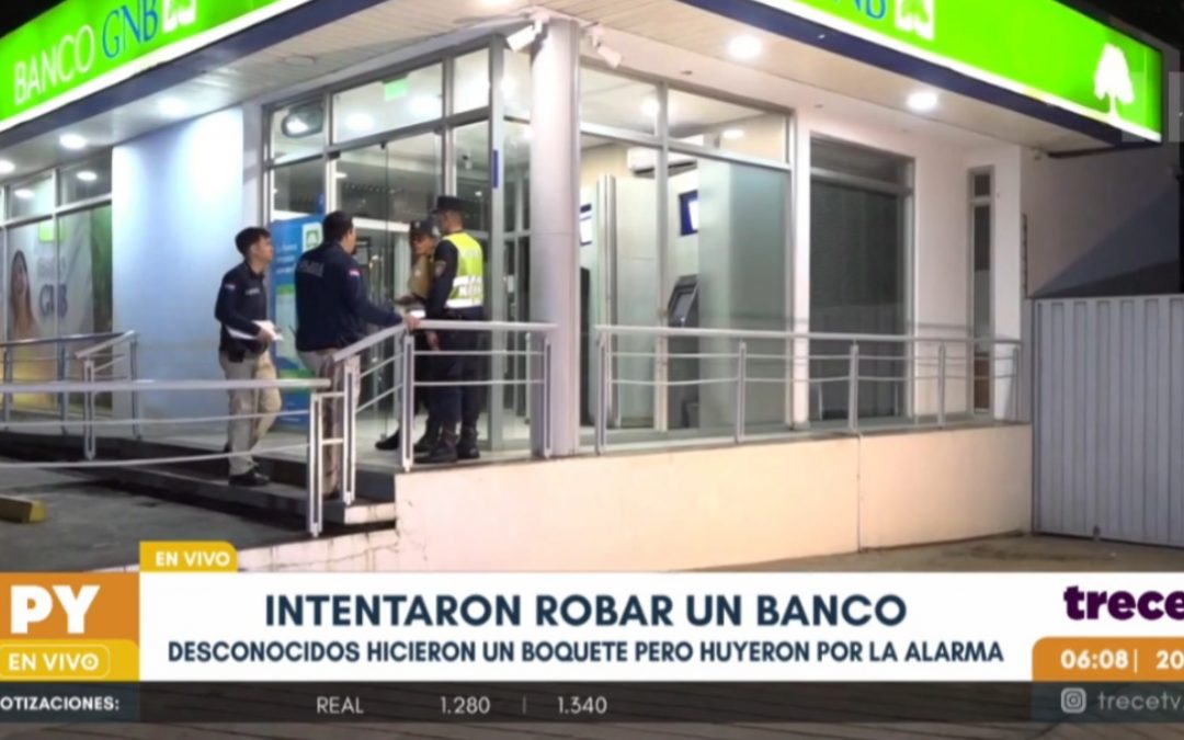 Villa Elisa: reportan intento de robo en sucursal bancaria