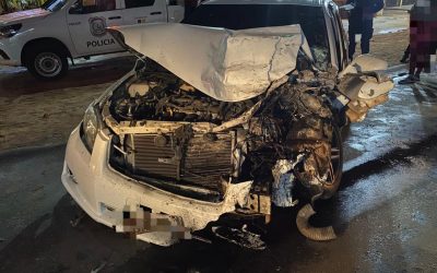 Ebrio al volante impactó frontalmente contra un camión en Ypané