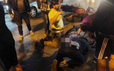 Ñemby: choque entre motos deja una mujer herida